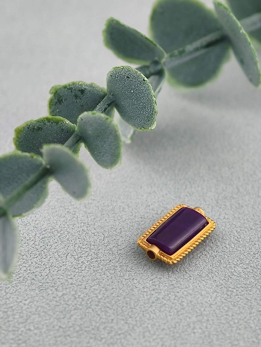 18K Gold Inlaid Mysterious Purple Sugilite DIY Accessory image