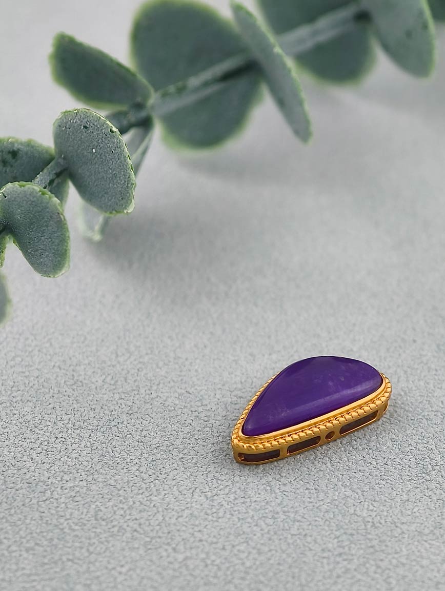 18K Gold Inlaid Sugilite Simple Style DIY Accessory image