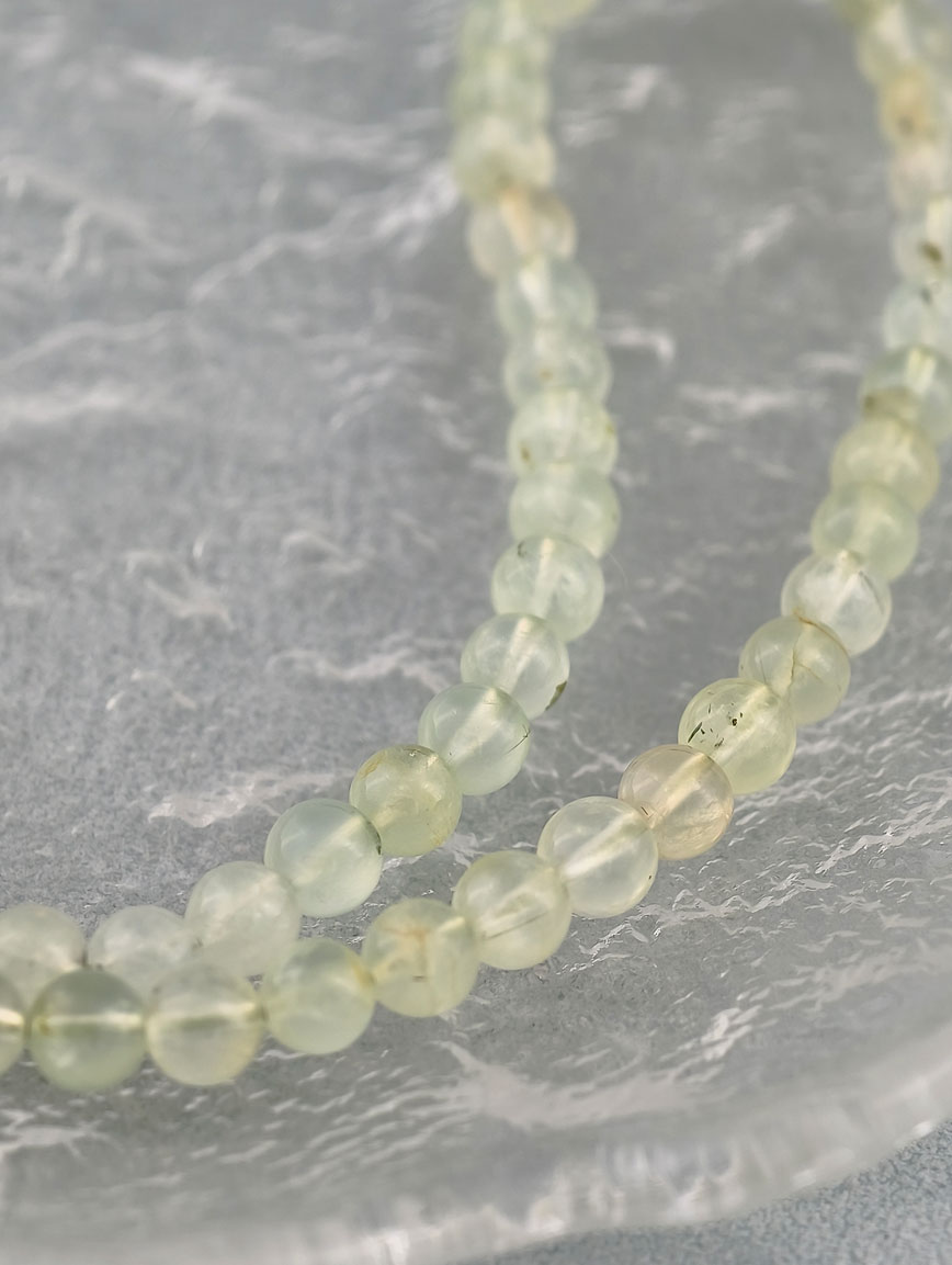 Natural Prehnite Three-Wrap Bracelet image