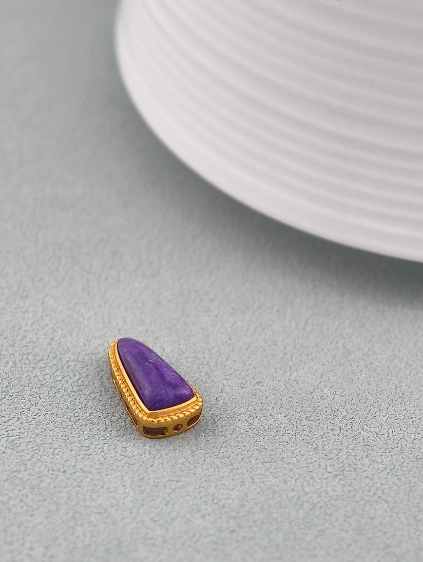 18K Gold Inlaid Natural Sugilite DIY Accessory image