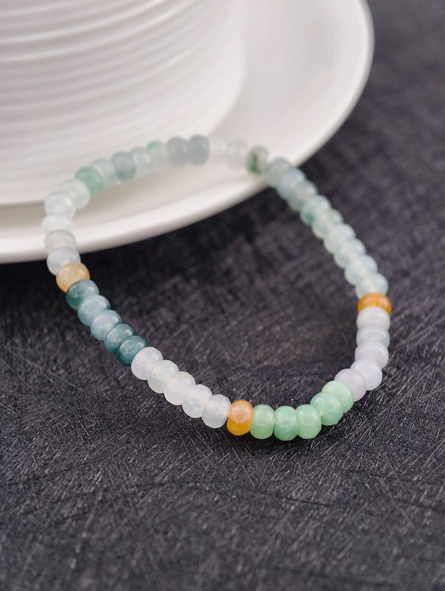 Natural Multi-Colored Jadeite Bracelet image
