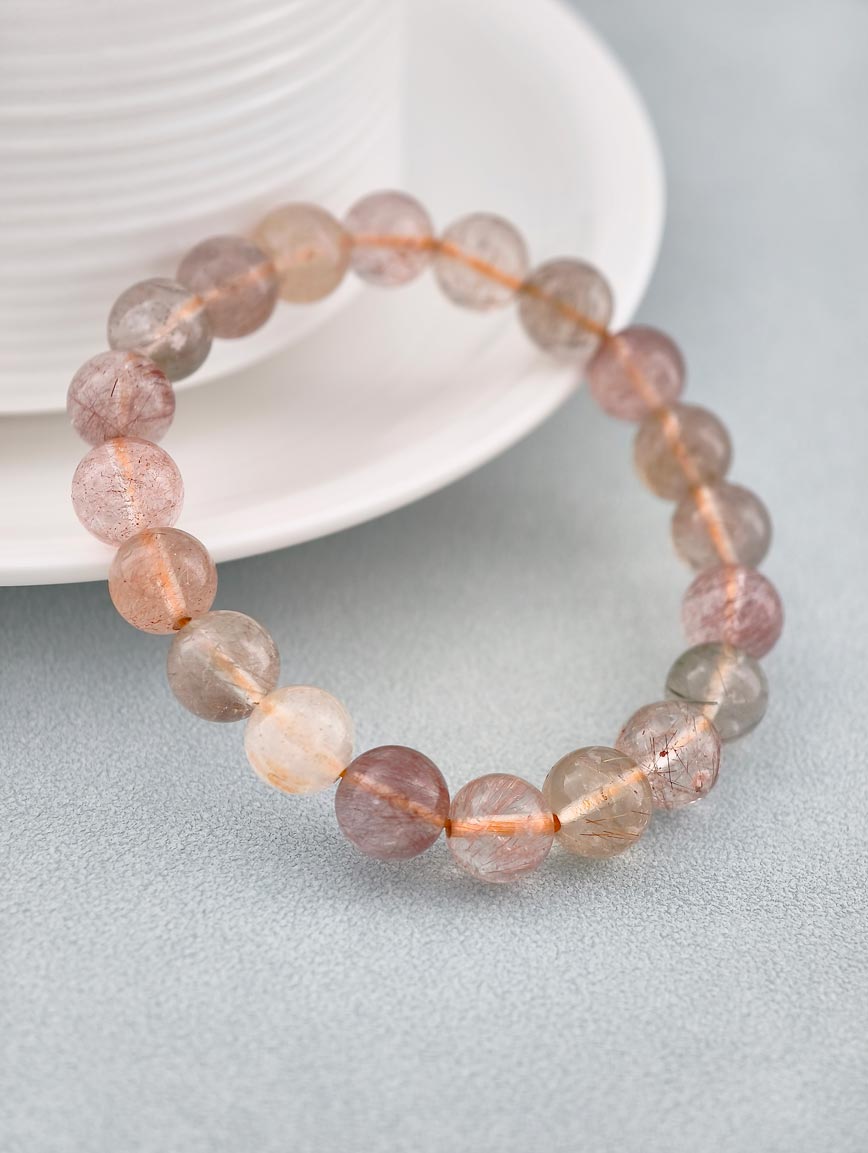 Natural Colored Rutilated Quartz Bracelet image