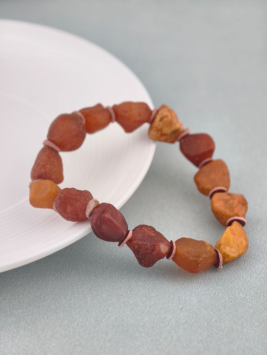 Natural Raw Mine Sea Drift Beeswax Bracelet image