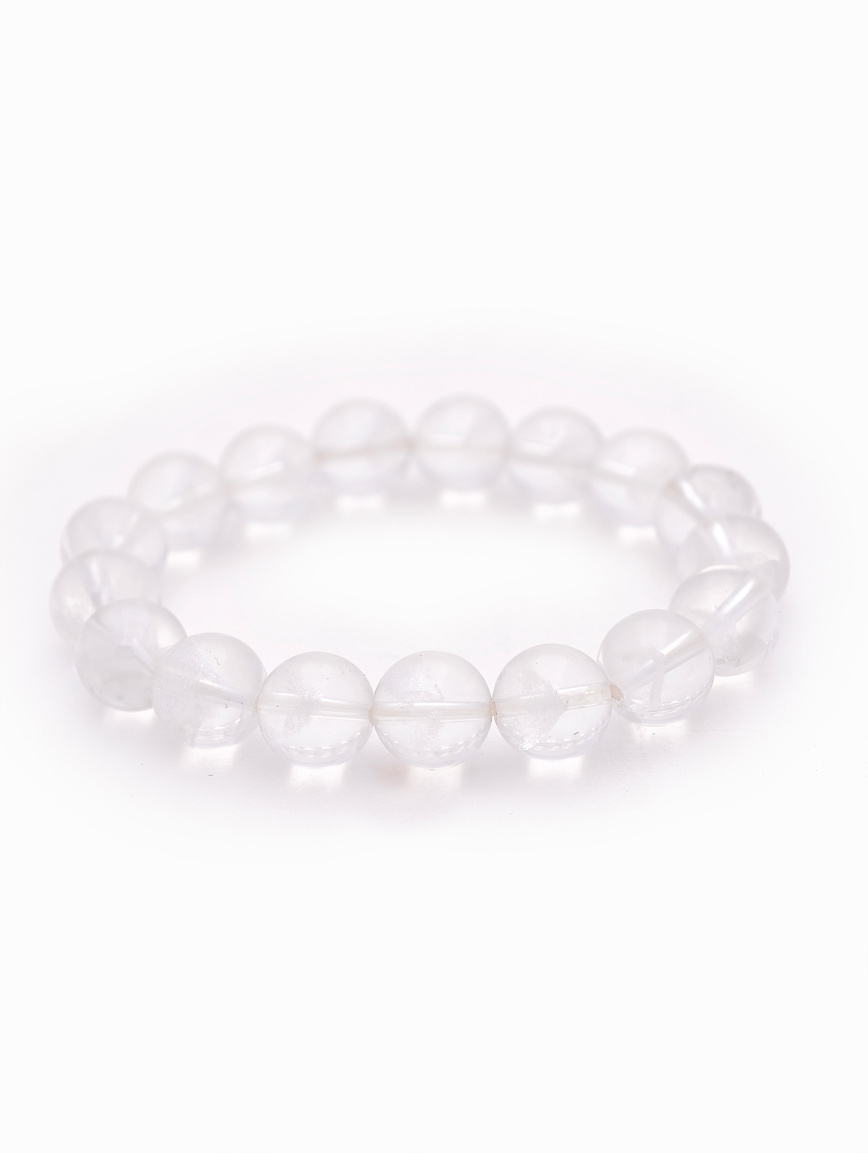 Natural White Phantom Pyramid Bracelet