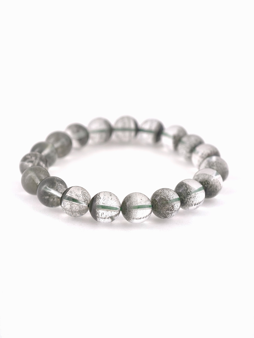 Brazilian Natural Green Phantom Treasure Basin Bracelet