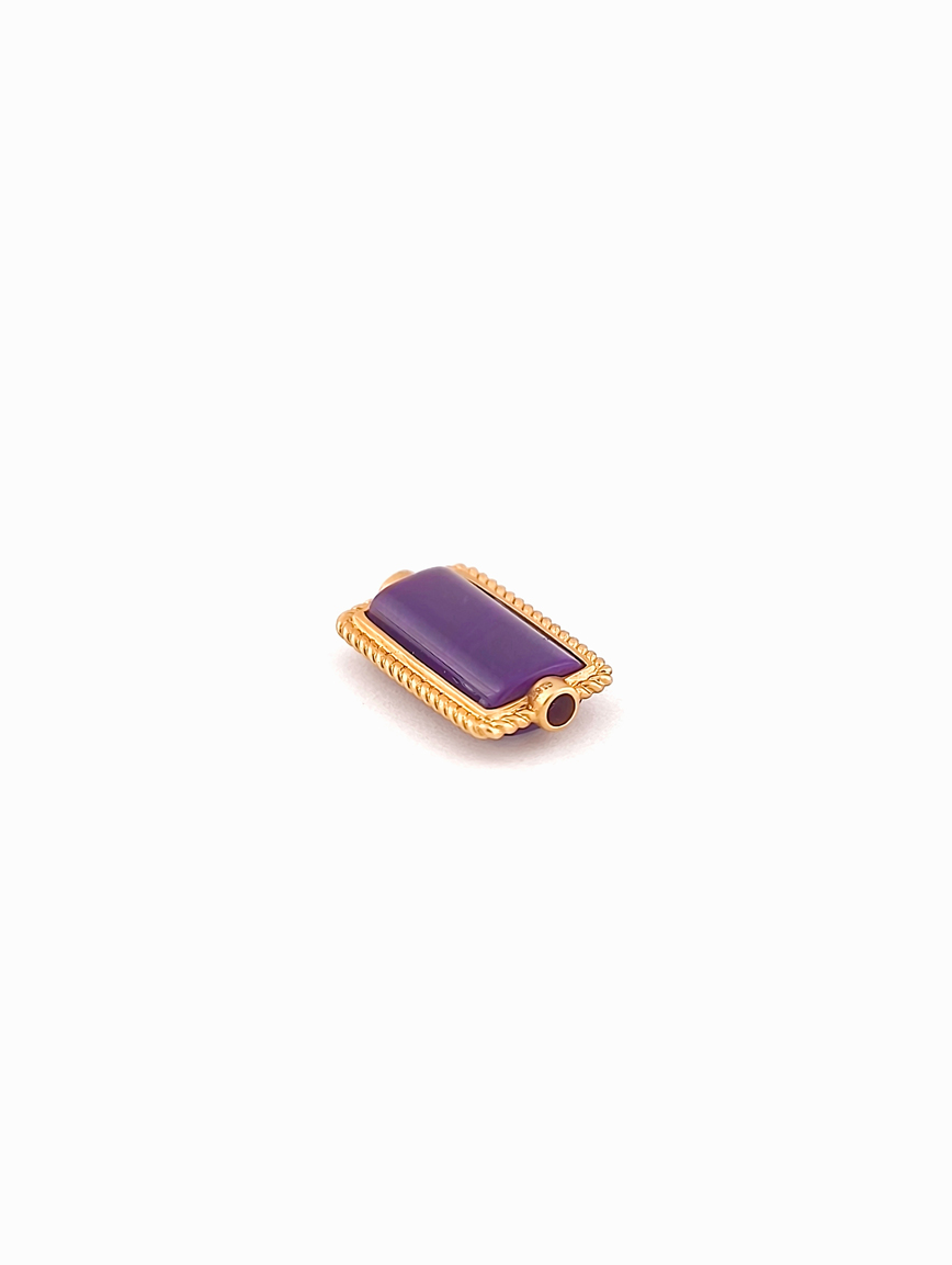 18K Gold Inlaid Mysterious Purple Sugilite DIY Accessory