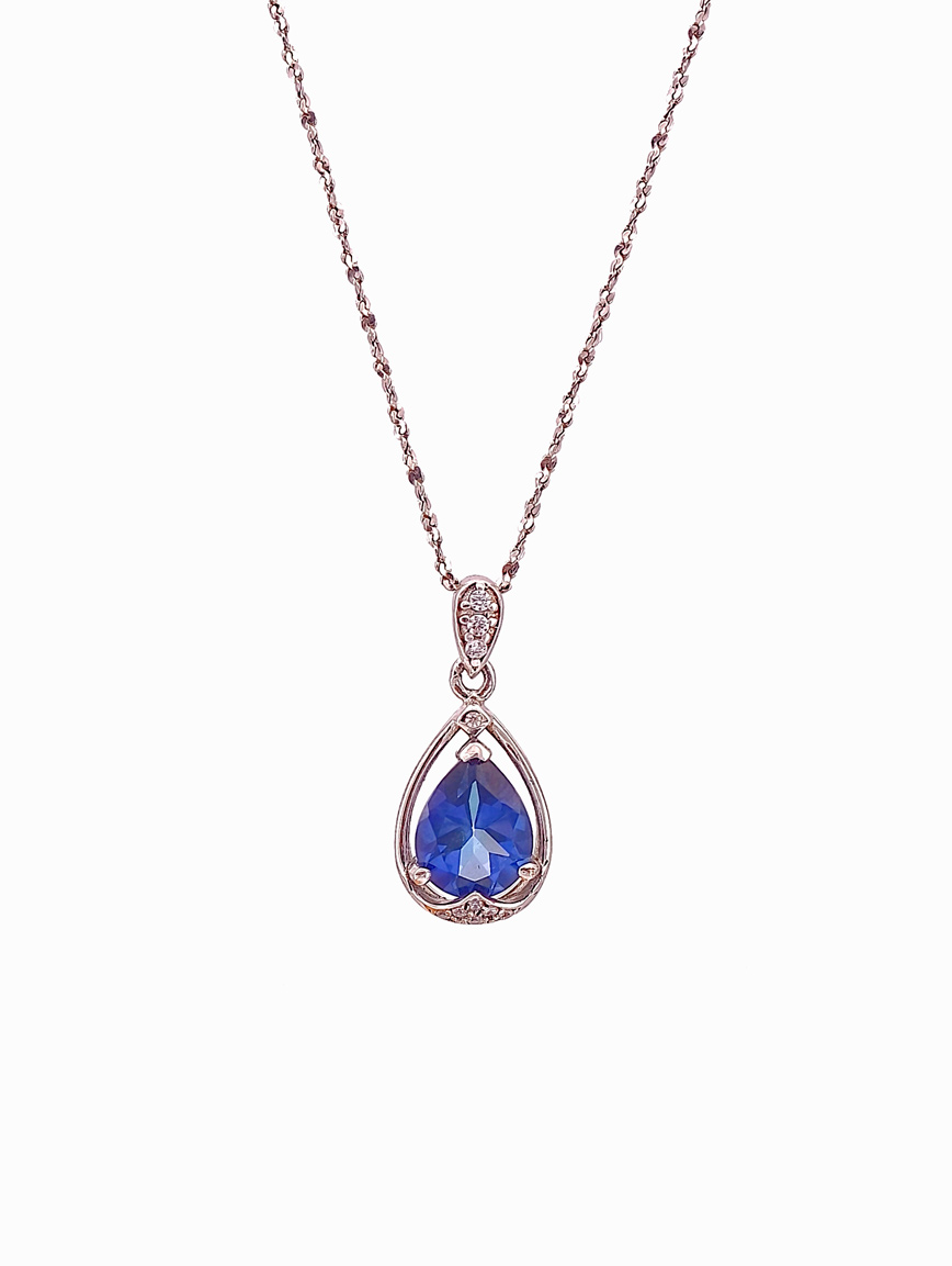 Topaz Angel Tear Water Drop Pendant