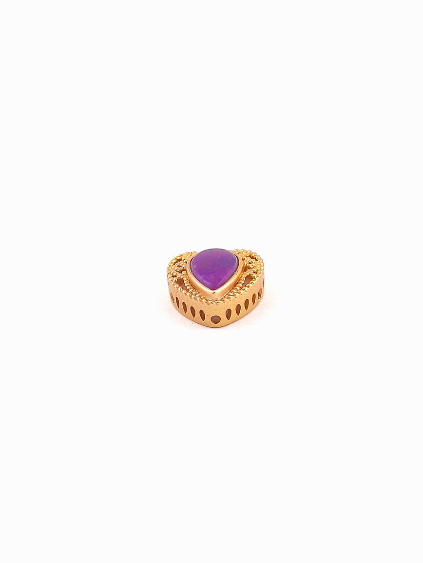 Heart Shaped 18K Gold Sugilite DIY Accessory