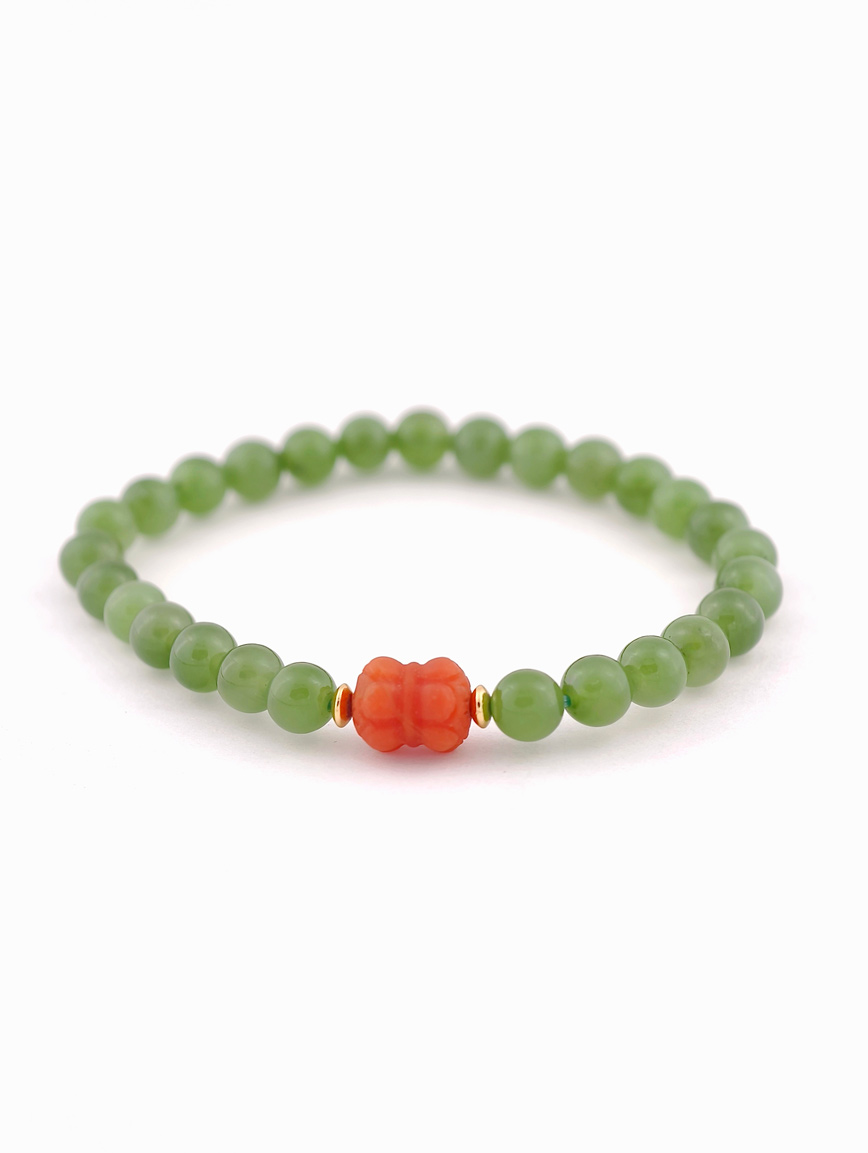 Natural Jasper and South Red Agate Simple Style Bracelet