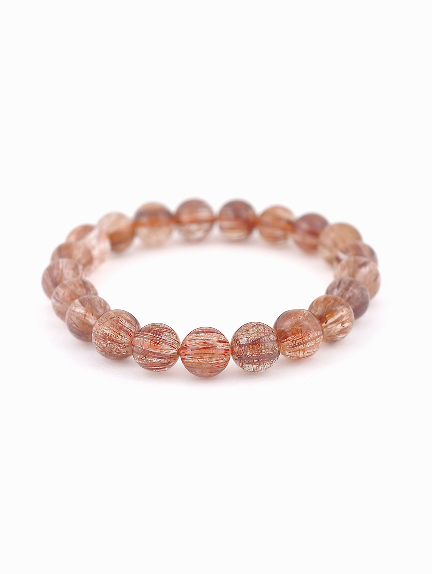 Natural Brazilian Copper Rutilated Quartz Energy Bracelet