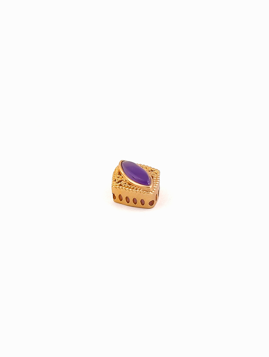 18K Gold Natural Sugilite Exquisite Style DIY Accessory