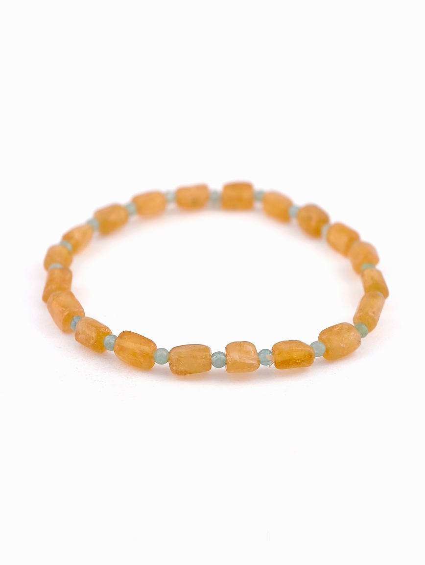 Natural Yellow Tourmaline and Blue Tourmaline Bracelet