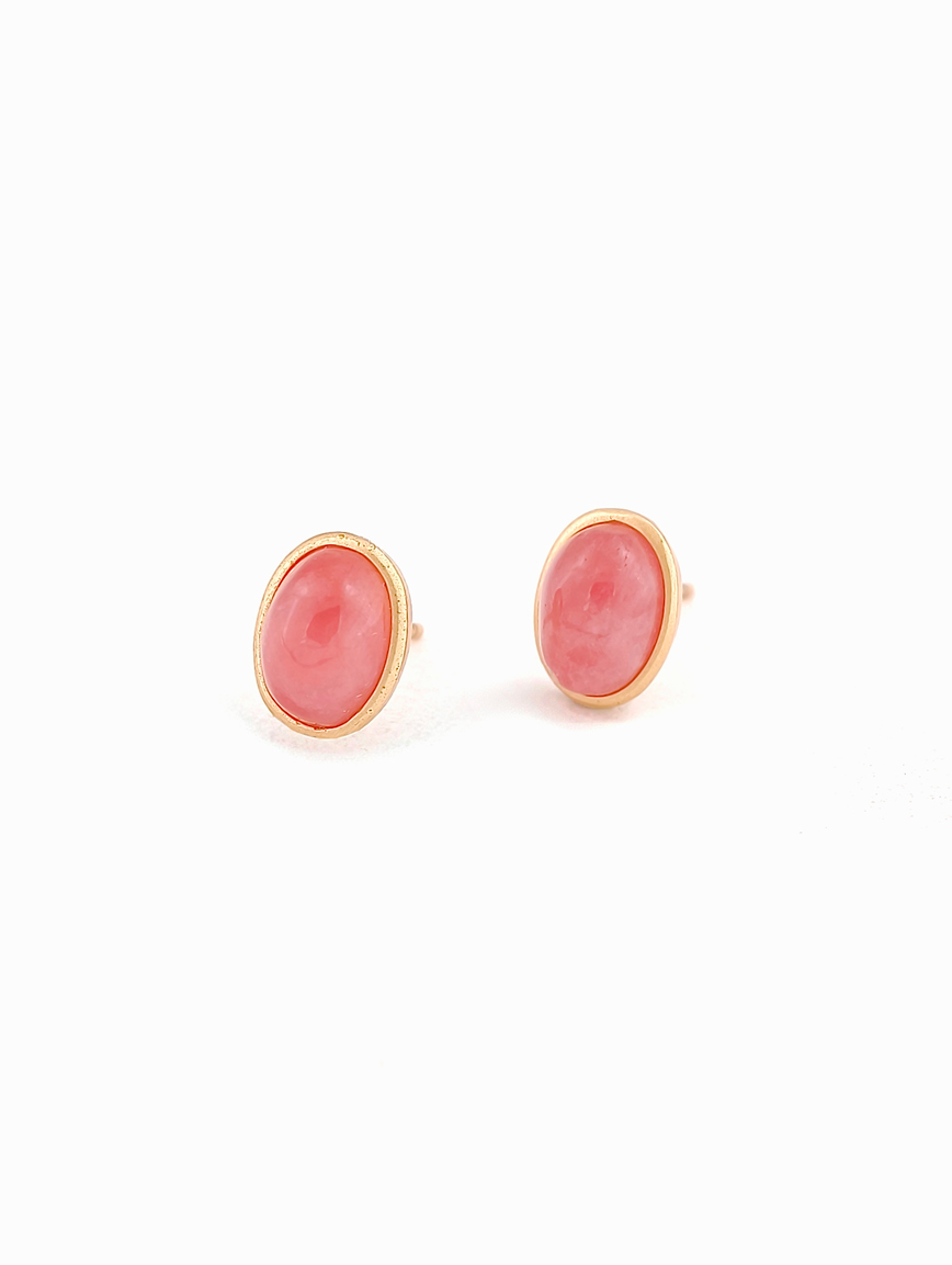 Natural Rhodochrosite Sterling Silver Earrings