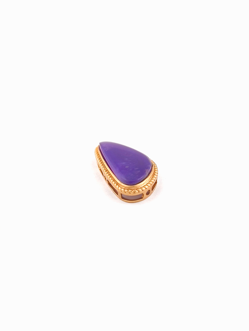 18K Gold Inlaid Sugilite Simple Style DIY Accessory