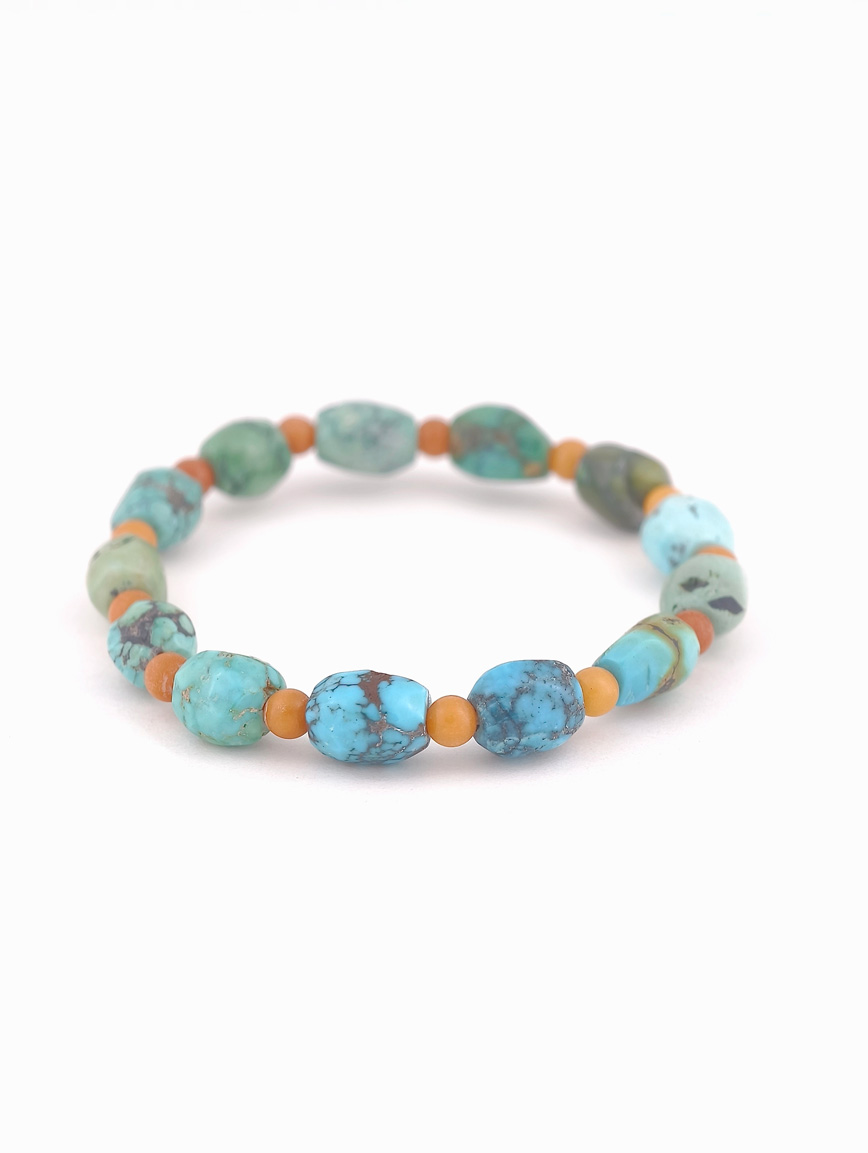Natural Turquoise and Beeswax Bracelet