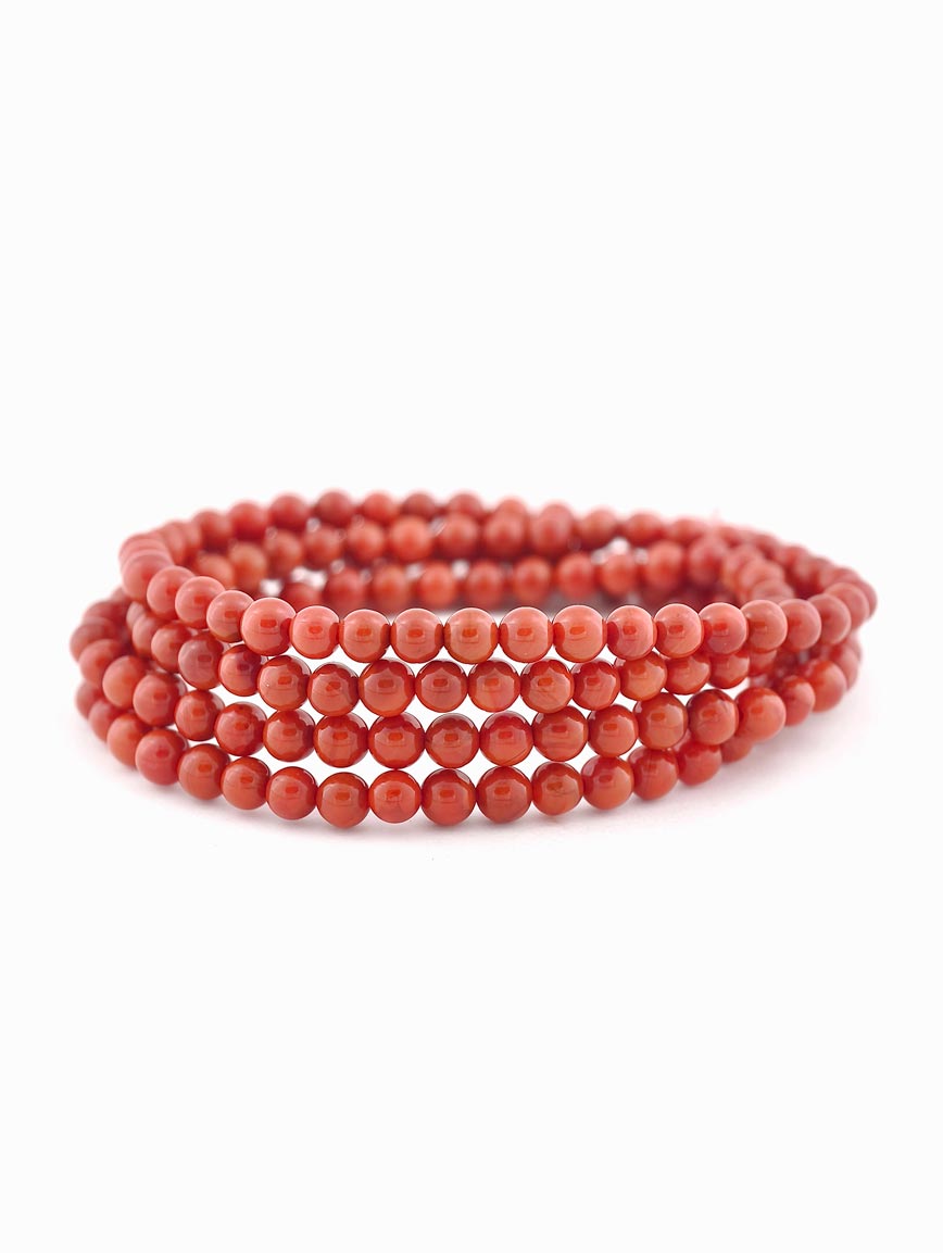 Natural South Red Agate Multi-Circle Bracelet
