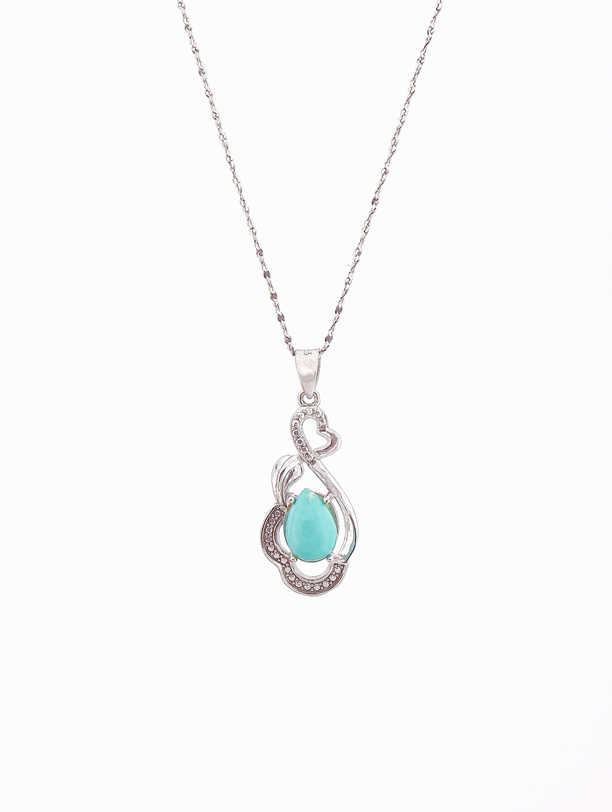 Natural Turquoise Exquisite Style Pendant