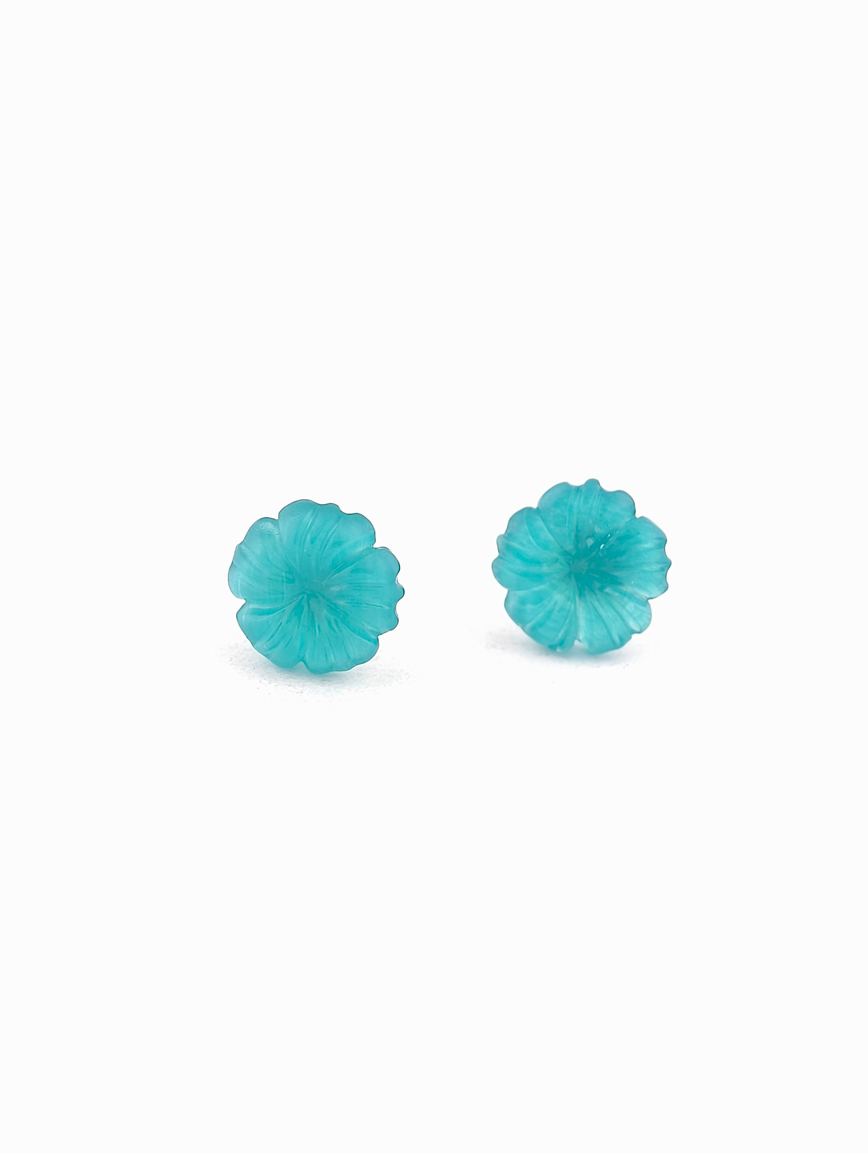 Natural Amazonite Sterling Silver Earrings