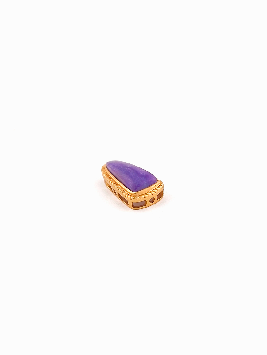 18K Gold Inlaid Natural Sugilite DIY Accessory