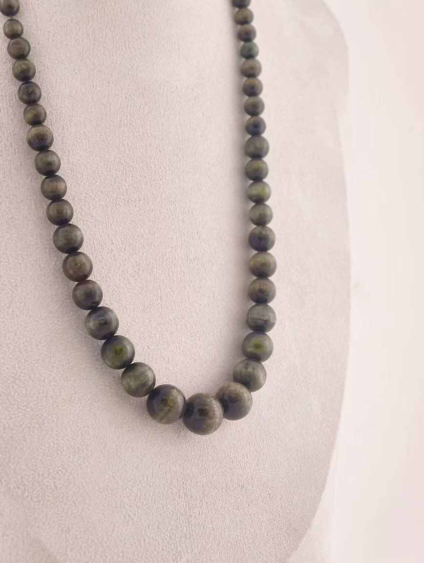 Natural Green Tourmaline Gradient Necklace