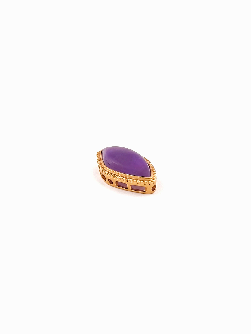 18K Gold Inlaid Natural Sugilite Unique Style DIY Accessory