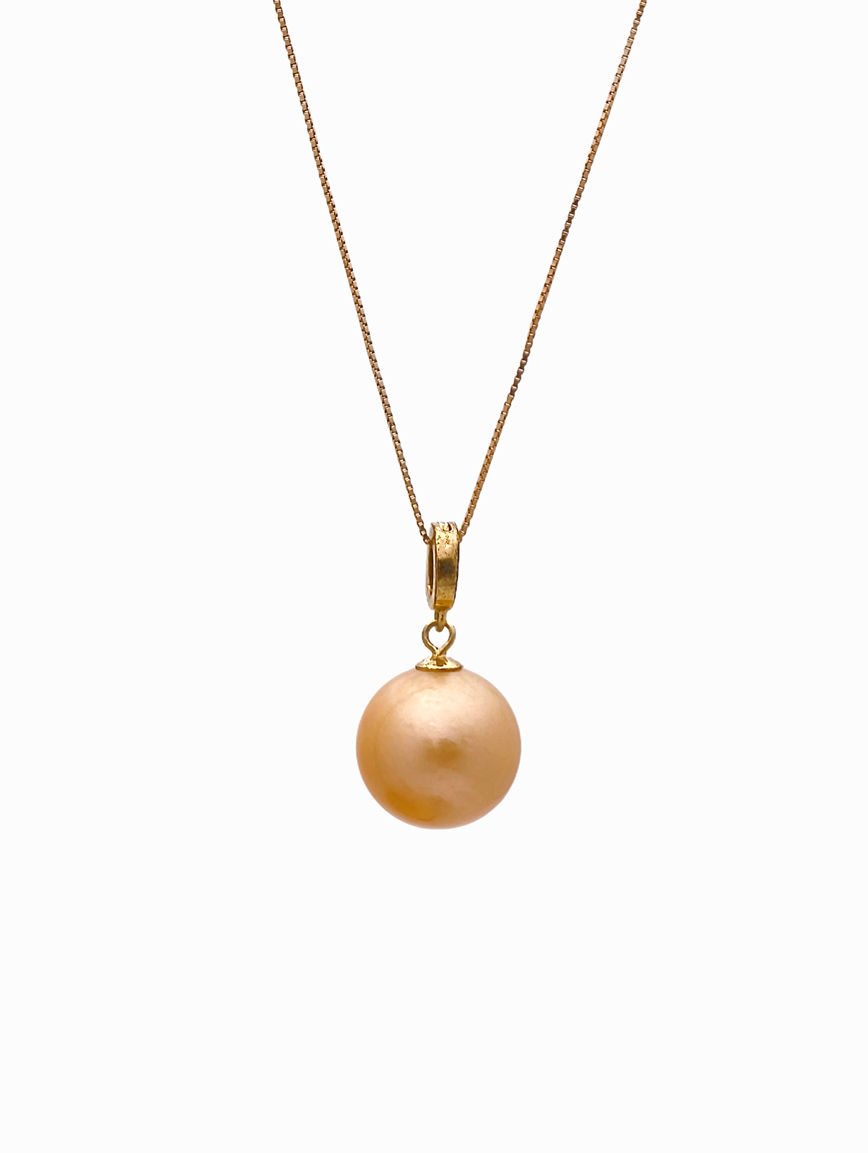 S925 Silver South Sea Golden Pearl Pendant