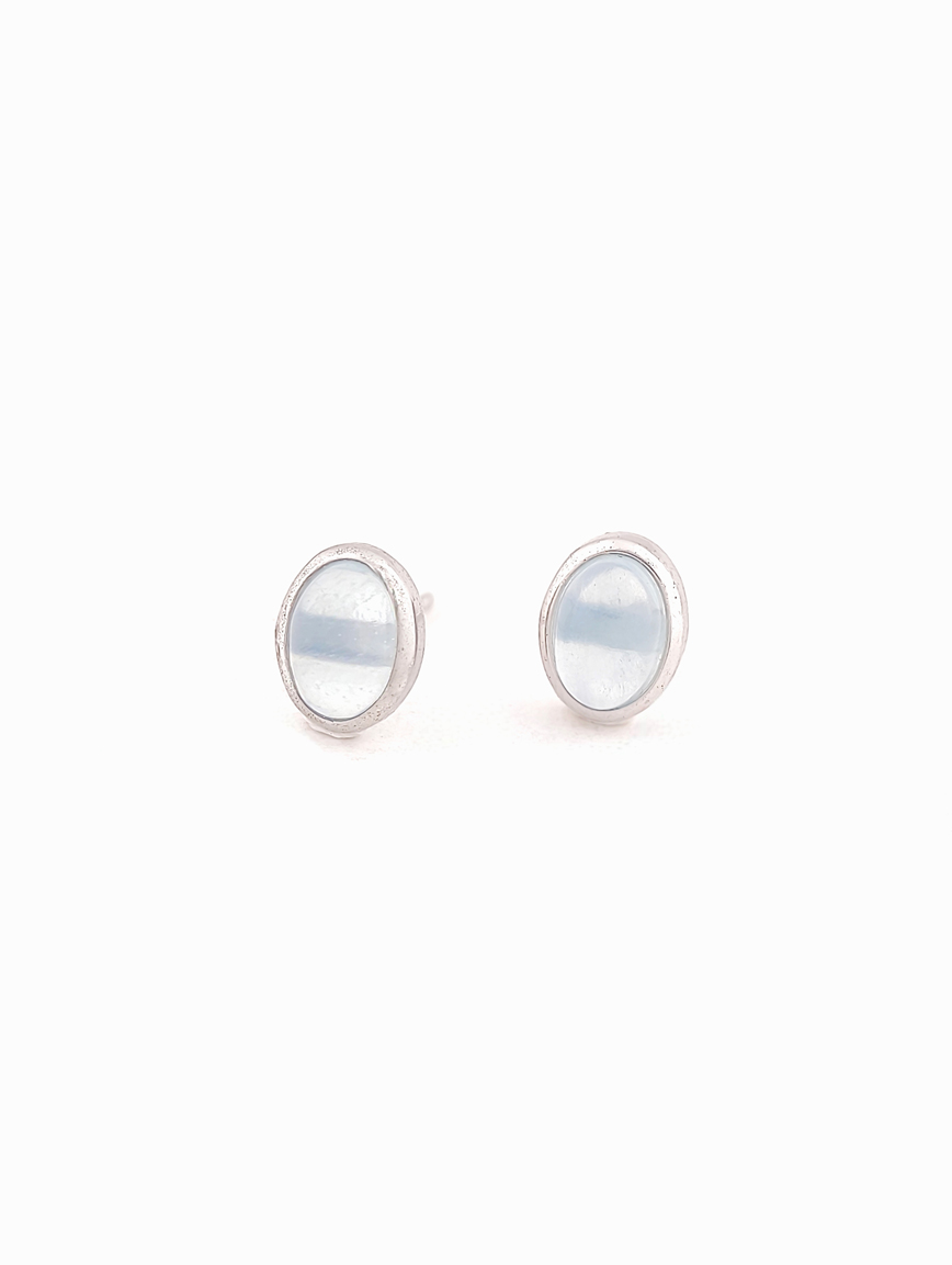 Natural Aquamarine Sterling Silver Earrings