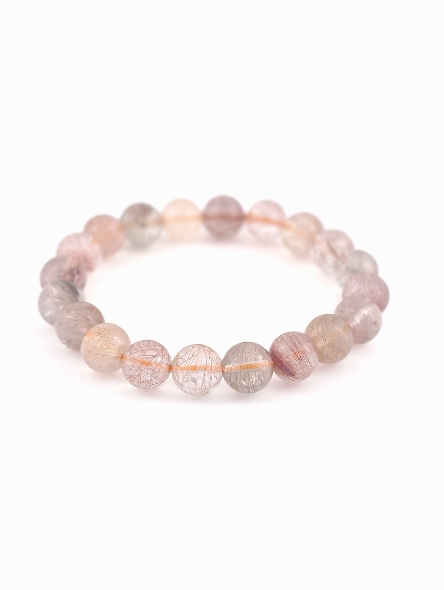 Natural Colored Rutilated Quartz Bracelet