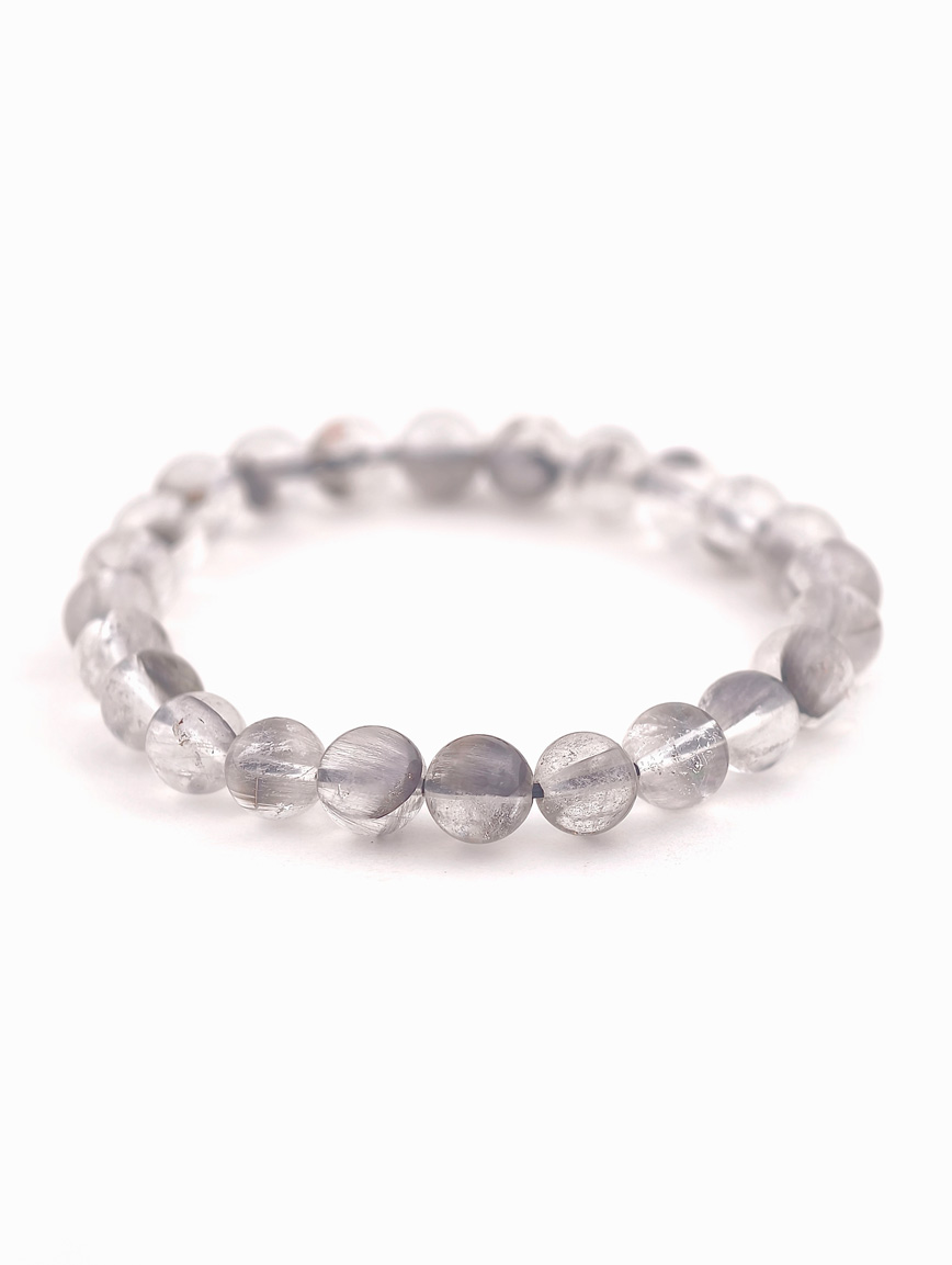 Natural Silver Rutilated Quartz Bracelet