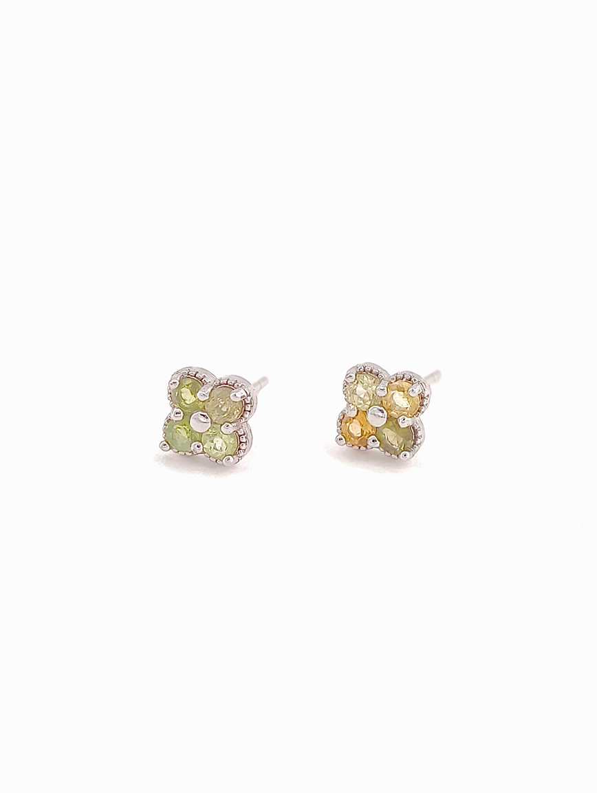 Natural Tourmaline Sterling Silver Earrings