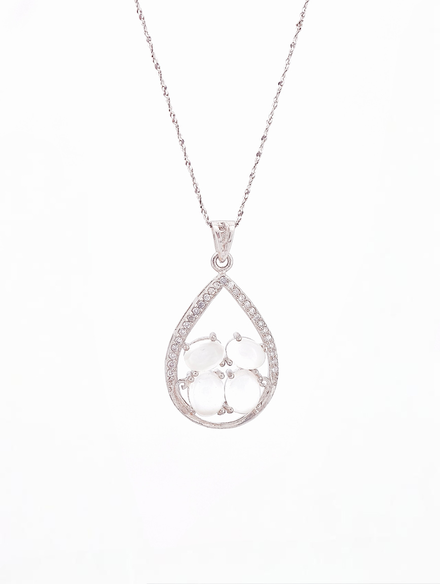 Natural Moonstone Sterling Silver Pendant